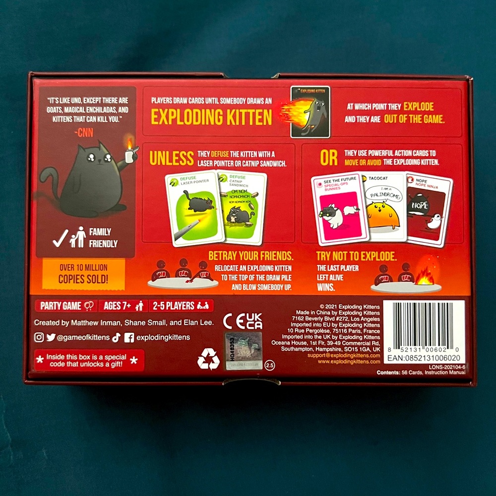 Exploding Kittens Card Game - Picture 2 of 2